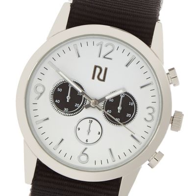 Boys silver tone sporty watch